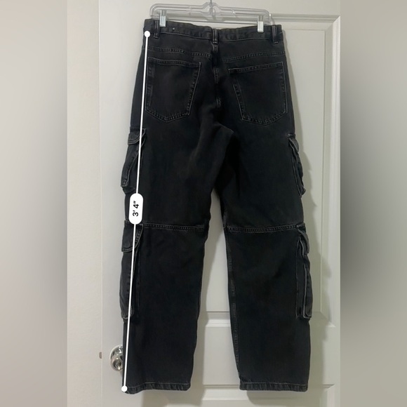 Men’s Zara Utility Cargo Jeans Size 31 - Black - Picture 15 of 15